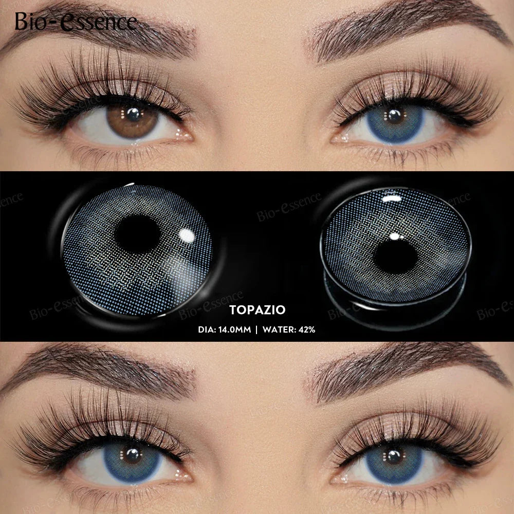 1 Pair Colored Contact Lenses for Eyes Natural Look Brown Eye Lenses Gray Contact Blue Lenses