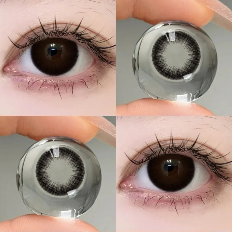 1 Pair Color Contact Lenses For Eyes Natural Gray Blue Beautiful Pupil Soft Natural Accessories Yearly Cosmetic Pupils