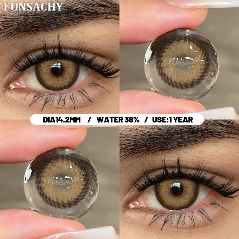1 Pair Colorful Contact Lenses Natural Eye Makeup Contacts Lens for Eyes Korean Soft Lens Cosmetic Pupils Color Eye Len
