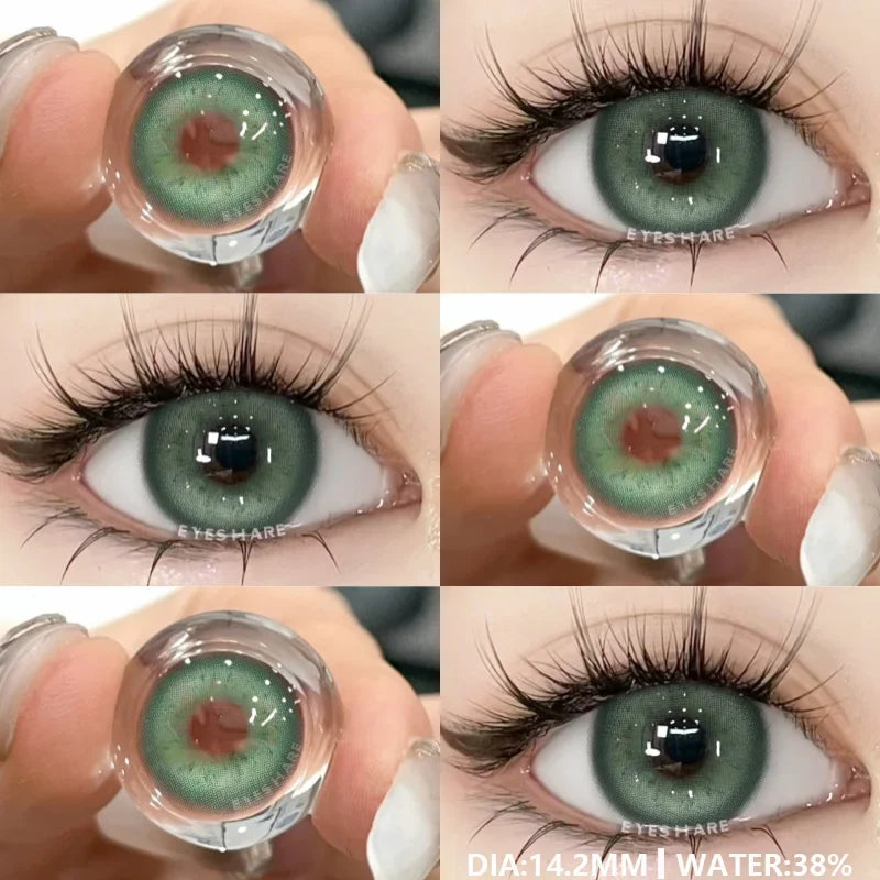 1Pair New Colored Contact Lenses for Eyes Natural Contact Lenses Blue Eye Lens Green Lenses Yearly Brown Eye Contacts