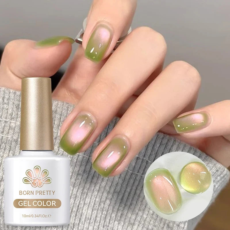 10ml Green Shadowstar Bamboo Cat Magnetic Gel Nail Polish Fruit Series  Soak Off UV LED Nail Art Salon DIY Manicure