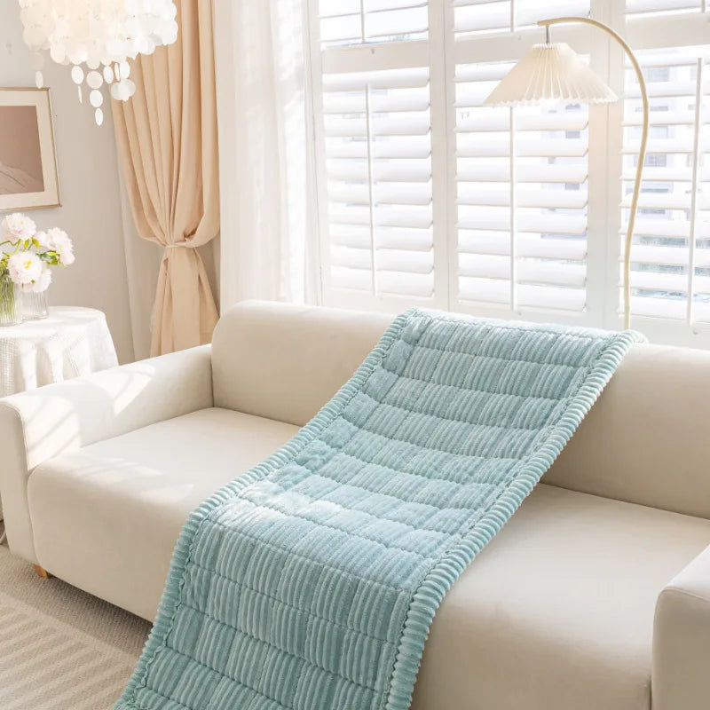 Soft Solid Color Sofa Cushion, Durable Non-Slip Universal Car Seat Pad, Slip-Resistant Multi-Use Furniture Protector for Home