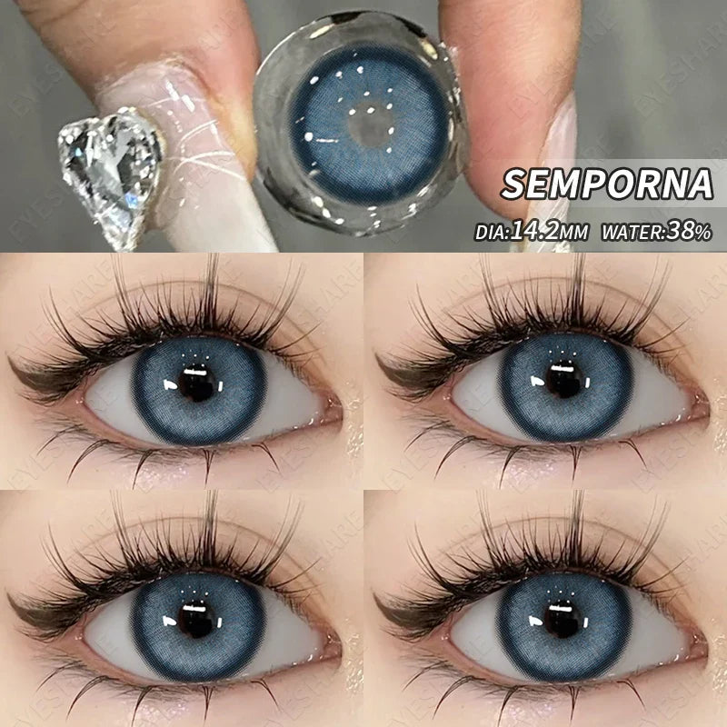 1pair Colored Contact Lenses Yearly Natural Look Brown Lenses Gray Contacts Blue Lenses Fast Delivery Green Eye Lenses