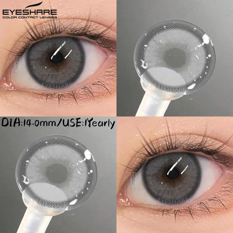 Light Colored Contact Lenses Natural Brown/Gray Lense High Quality Blue Lenses Yearly Beauty Makeup Green Eye Lenses