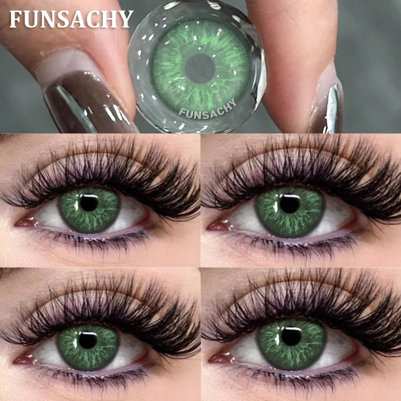 1 Pair Big Black Color Contact Lenses Natural Gray Lenses Blue Korean Eye Makeup Contacts Yearly Beauty Pupils Cosmetic