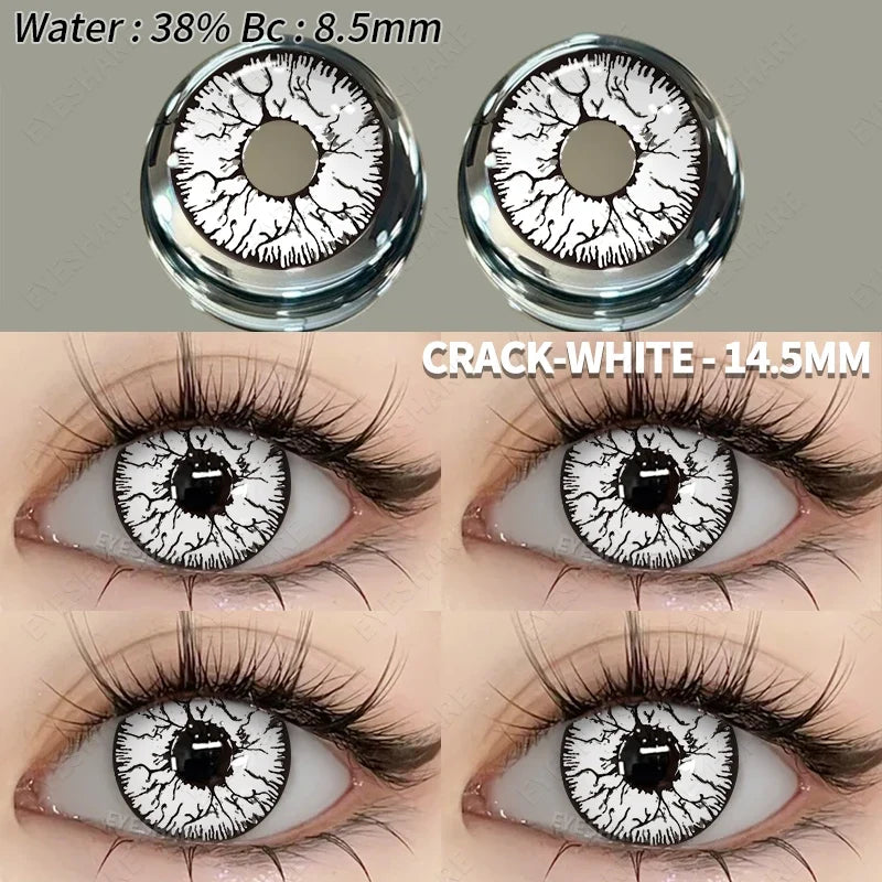 1pair Eyes Lenses for Eyes Blue Lneses Beauty Makeup Yellow Eye Contact Lenses Cosmetic Color Lens Eyes