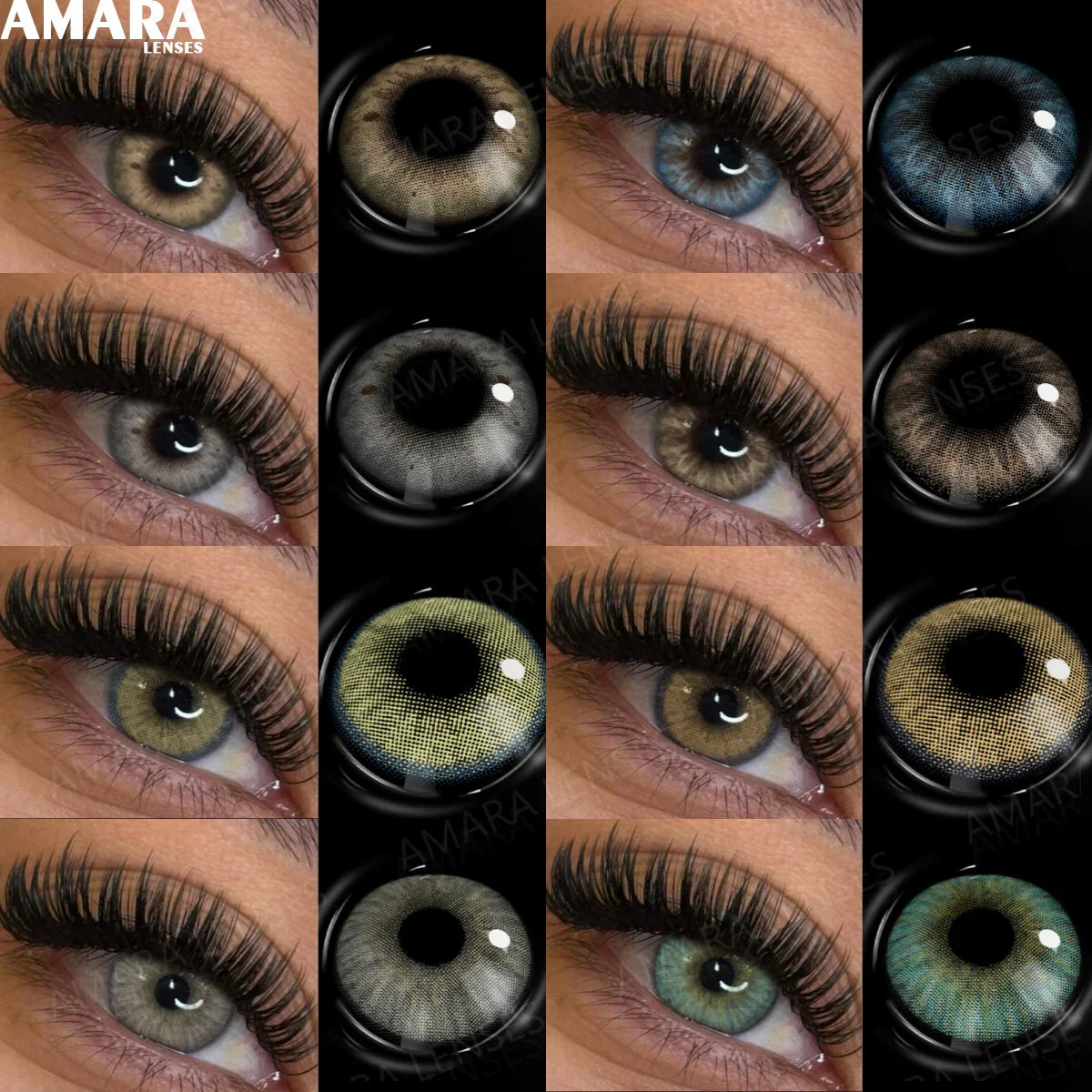 Fashion Colored Contact Lenses Natural Brown Eye Lens Gray Contact Eye Lenses Blue Lenses Contacts for Dark Eyes