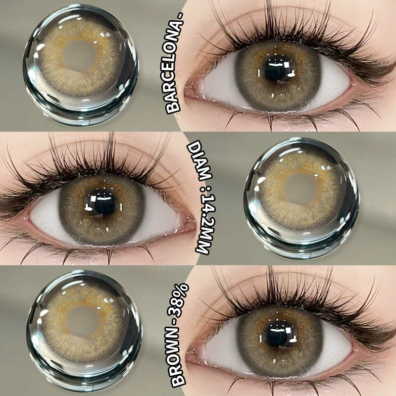 1 Pair Color Contact Lenses for Eyes Cosmetics Blue Contact Lenses Brown High Quality Natural Contact Lenses Gray Lenses