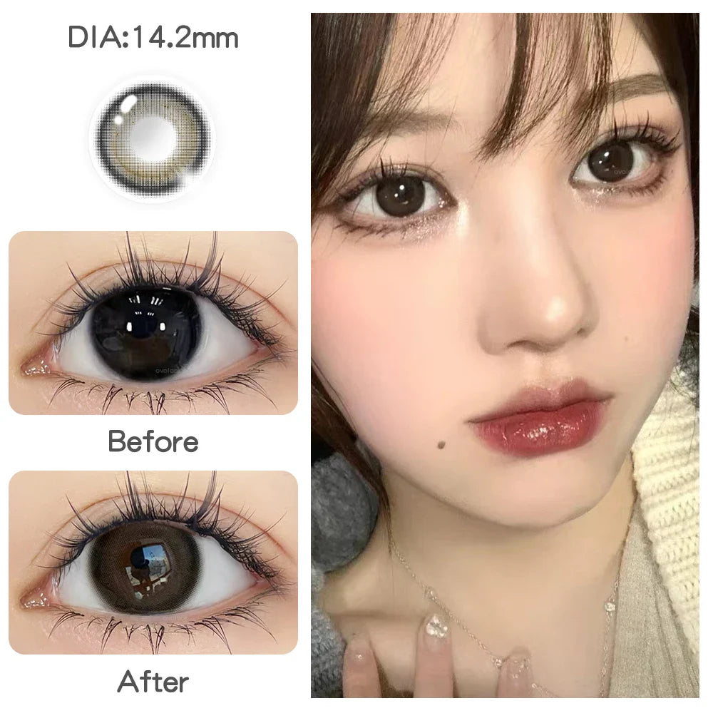 Natural Purple Contact Lenses for Eyes Myopia Beauty Eye Lenses Fashion Color Pupils 2pcs/pair Blue Lens Brown Lenses