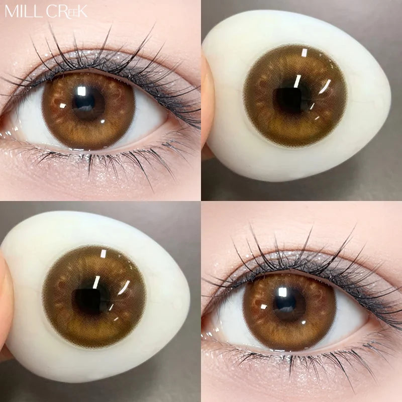 1 Pair New Colorld Contact Lenses Makeup Beauty Pupil Makeup Brown Contacts Natural Grey Contact Lens Hot Sale Lenses