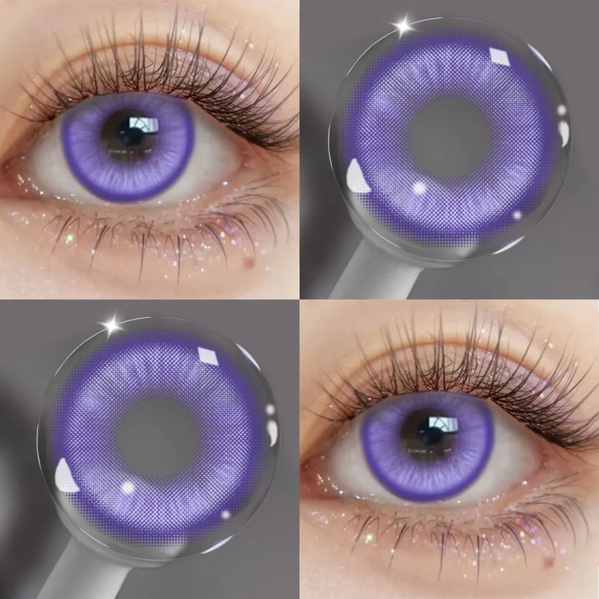 Anime Cosplay Colored Contact Lenses, Yearly Disposable Soft Lens, Fashion Beauty Cosmetic Lenses for Students & Daily