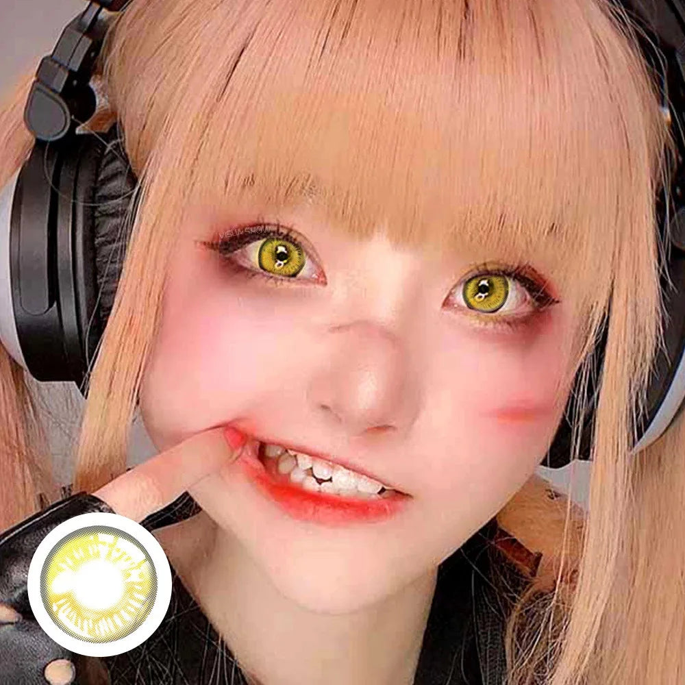 Eye Eyes Color Contacts Colored Contact Lenses Lens Small Pupil Cosplay Anime Soft 2Pcs 6 Months Half Year Use