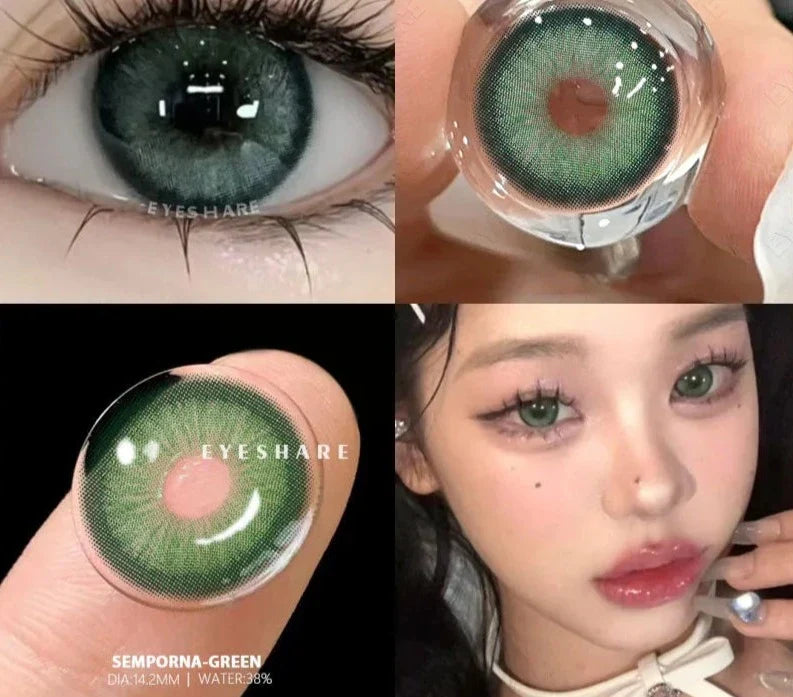 1Pair Colored Contact Lenses for Eyes Blue Contact Lenses Yearly Beautiful Pupils Gray Contact Lenses Green Contacts