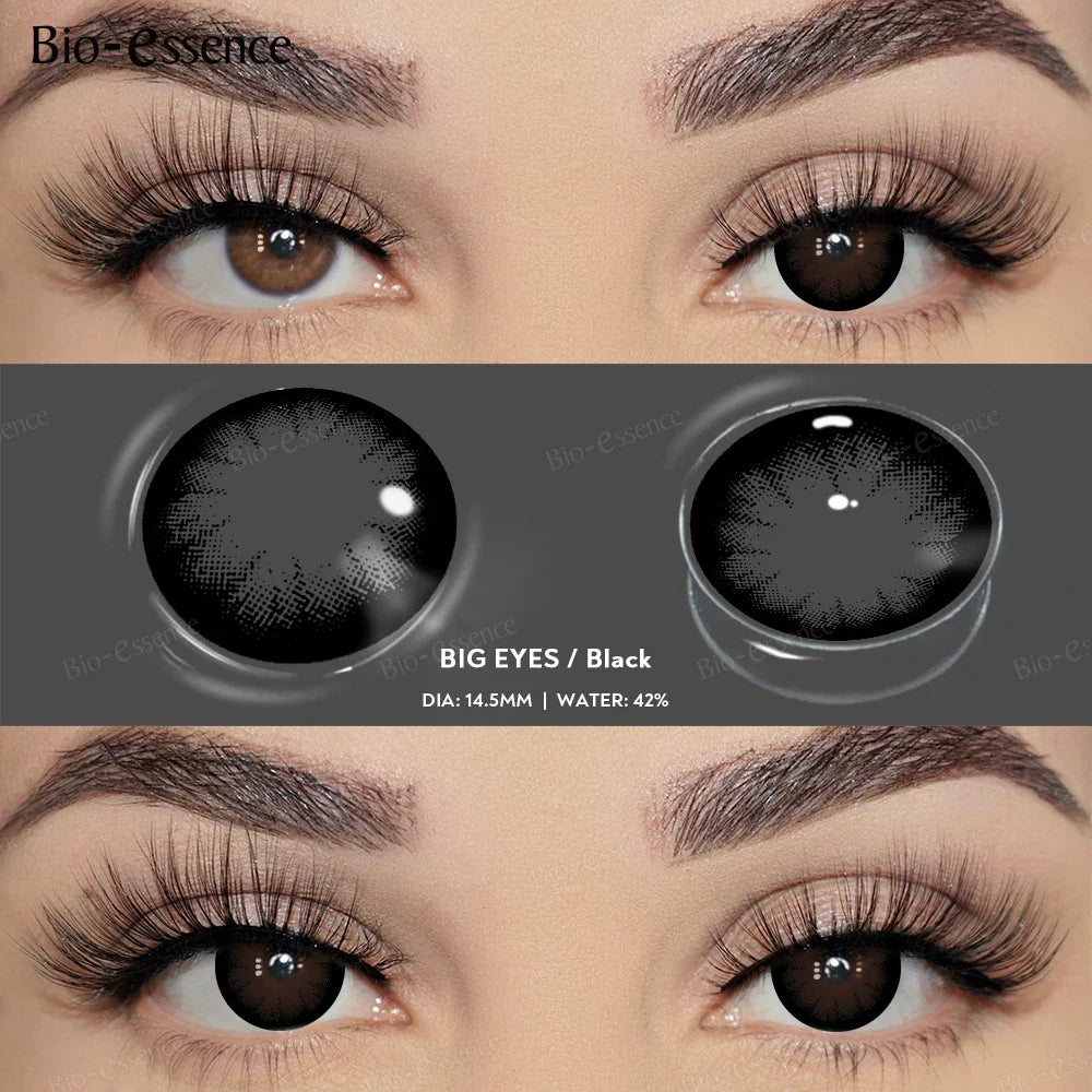 1 Pair Colored Contact Lenses for Eyes Brown Eye Lens Gray Contact Blue Lenses Natural Eye Contact Fashion Lenses