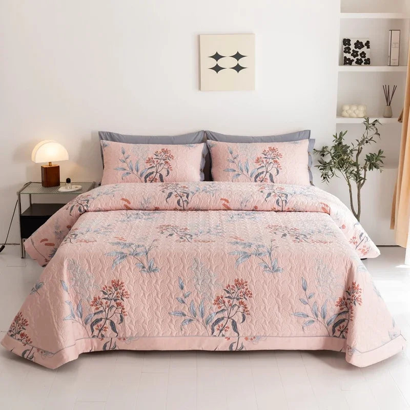 100% Cotton Quilted Bed Cover Set 3pcs/Set