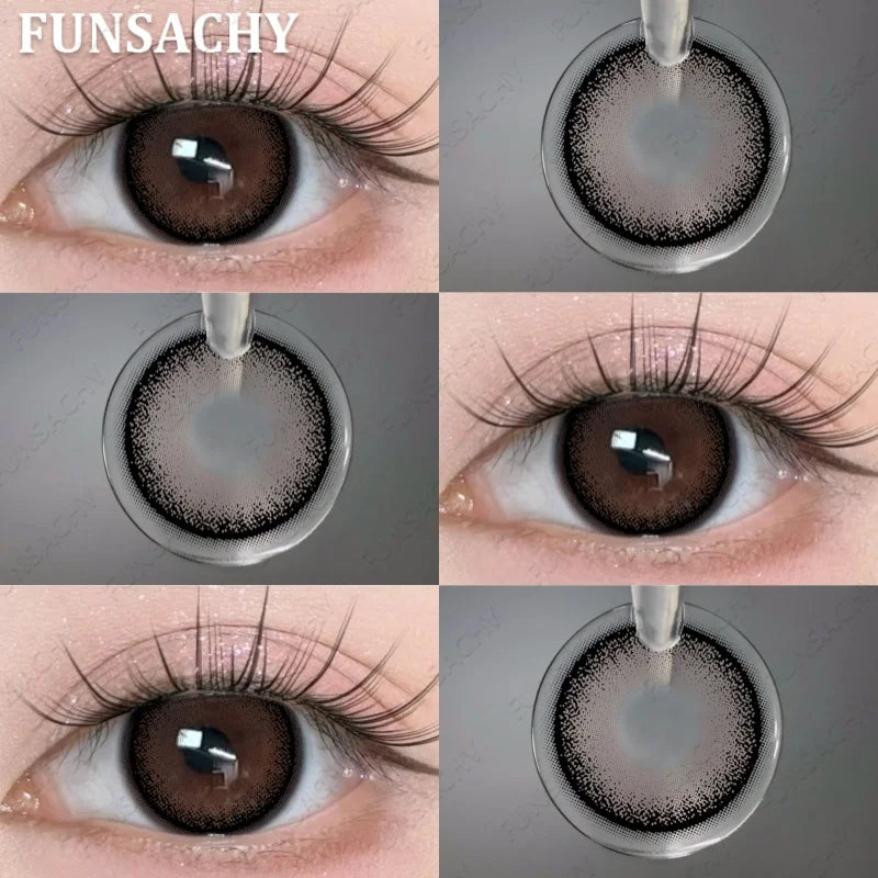 1 Pair Yearly New Korean Natural Lenses Color Contact Lenses for Eyes Color Black Brown Beautiful Pupil Fast Shipping