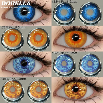 1pair Eyes Lenses for Eyes Blue Lneses Beauty Makeup Yellow Eye Contact Lenses Cosmetic Color Lens Eyes