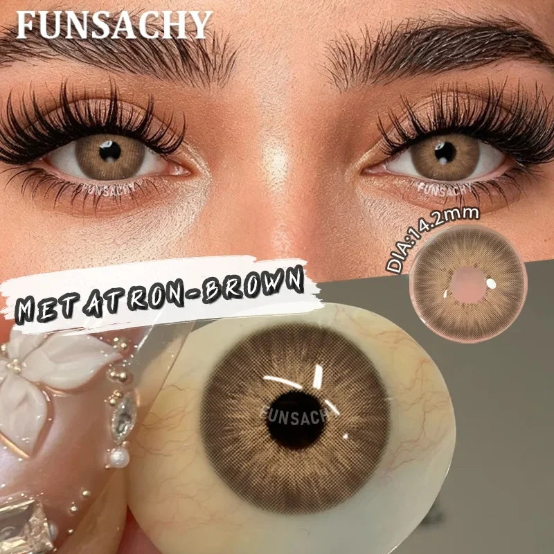 1 Pair Contact Lenses for Eyes Color Korean Pupils Makeup Accessories Beauty Contact Lenses Yearly New Contact Lens