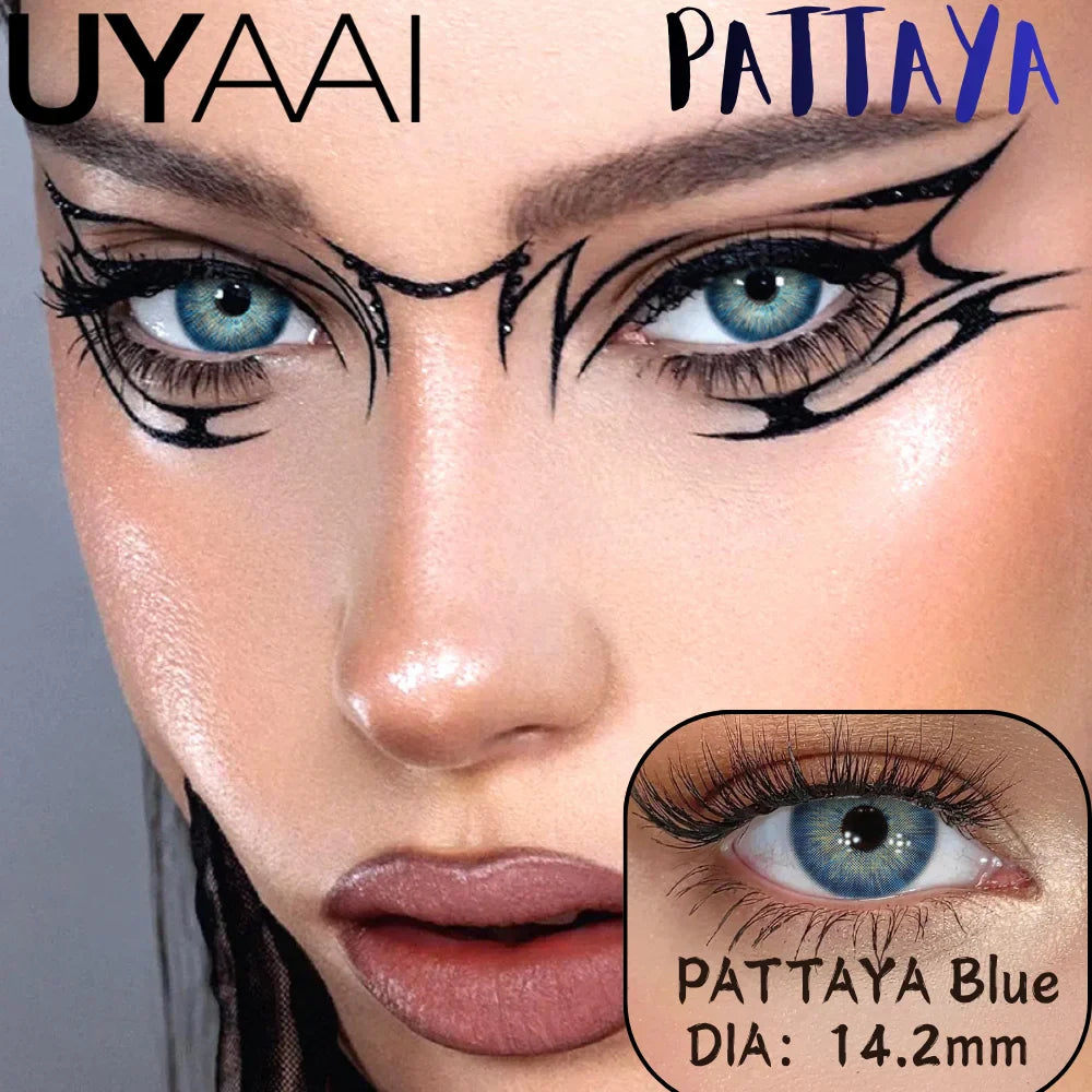 1 Pair Contact Lenses with Natural High Color Saturation & Defined Edge, Soft Age-Reducing Ambience