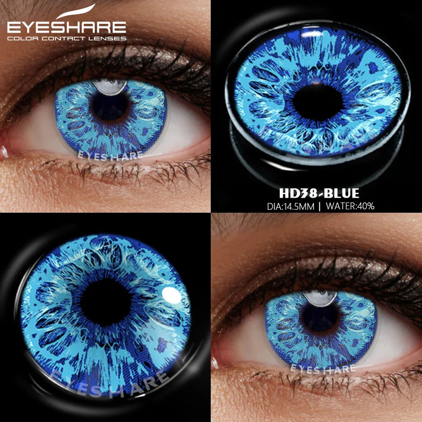 1 Pair yellow cosplay color contact lenses for eyes crazy Halloween cat Eye makeup Role playing Eye cosmetics red lens
