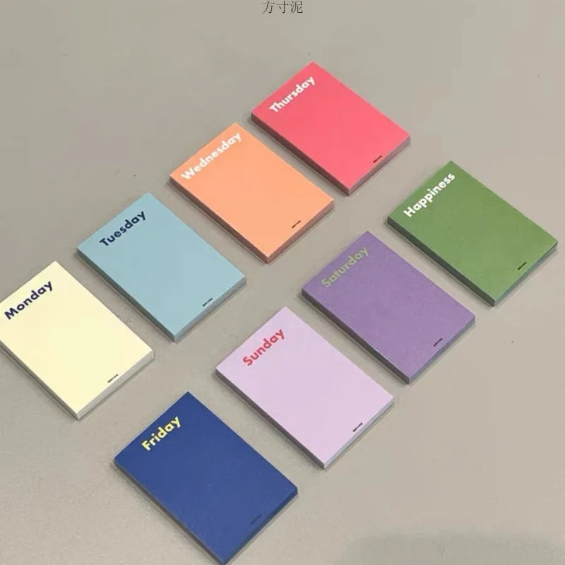 Mini Dopamine Notebook Weekly Memo Pad Non Sticky To Do List Mini Portable Notebook Cute Planner 50pcs Office School Accessories