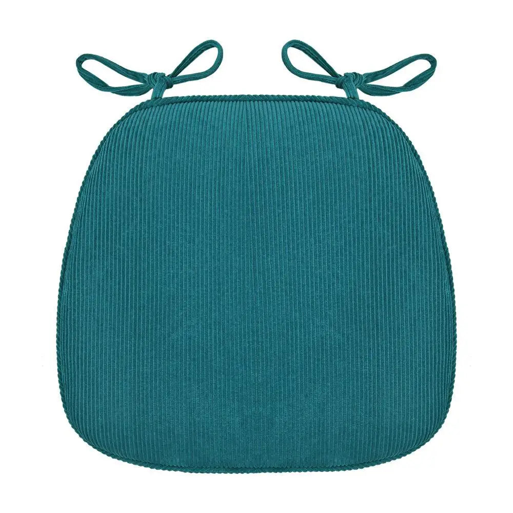 Simple Chair Cushion With Straps Horse Shape Dining Chair Seat Thickened Breathable Cushion Student Horseshoe-shaped Chair Pads