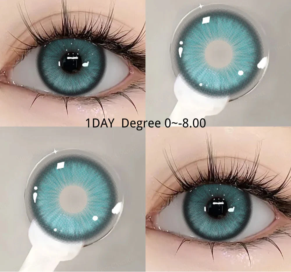 New 1Day Color contact Lenses Viviring Super Nature Pupils with Prescription Myopia Lenses Degree 0~-8.00 for Asian
