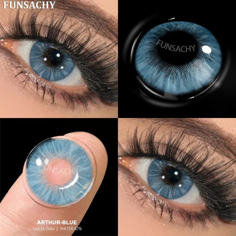 Fashion Color Contact Lenses for Eyes 1 Pair Korean Soft Natural Lenses Gray Pupils Eye Makeup Contacts Blue Brown Lens