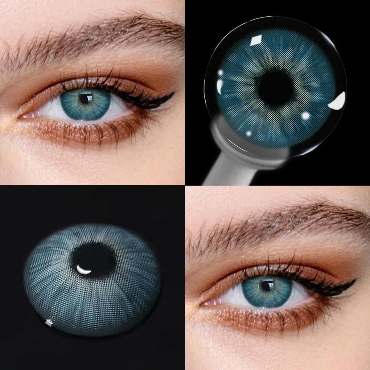 14.2mm Angeles Brown Colored Contact Lenses Half Yearly Cosmetic Eyewear Soft Lens for Daily Eye Beauty Makeup Contacts