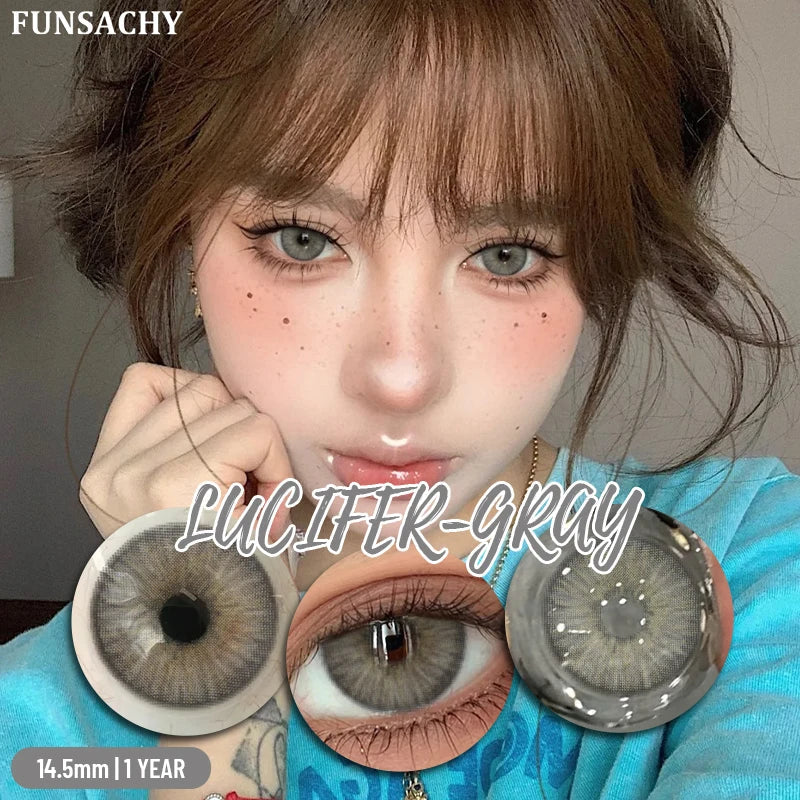 1 Pair Colorful Contact Lenses Natural Eye Makeup Contacts Lens for Eyes Korean Soft Lens Cosmetic Pupils Color Eye Len