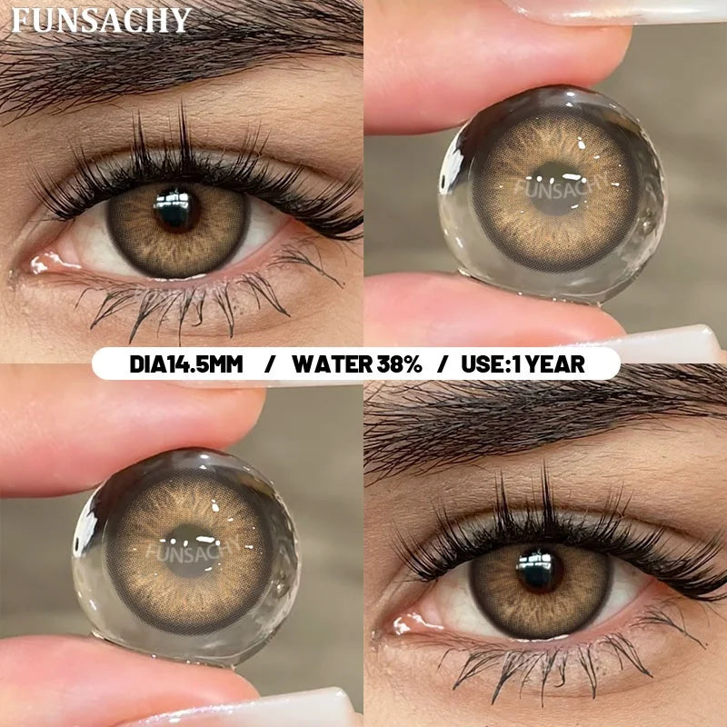1 Pair Colorful Contact Lenses Natural Eye Makeup Contacts Lens for Eyes Korean Soft Lens Cosmetic Pupils Color Eye Len