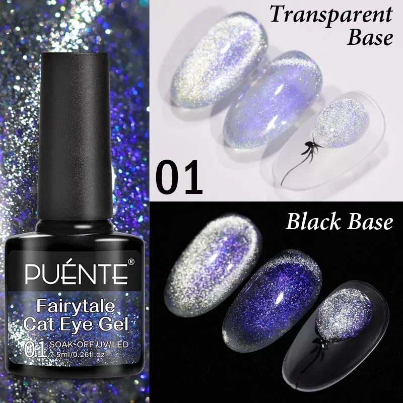 7.5ML Amber Moonlight Cat Magnetic Gel Nail Polish WaterLight Cat Eye Gel Soak Off Semi-Permanent Nail Art Varnish For Manicure