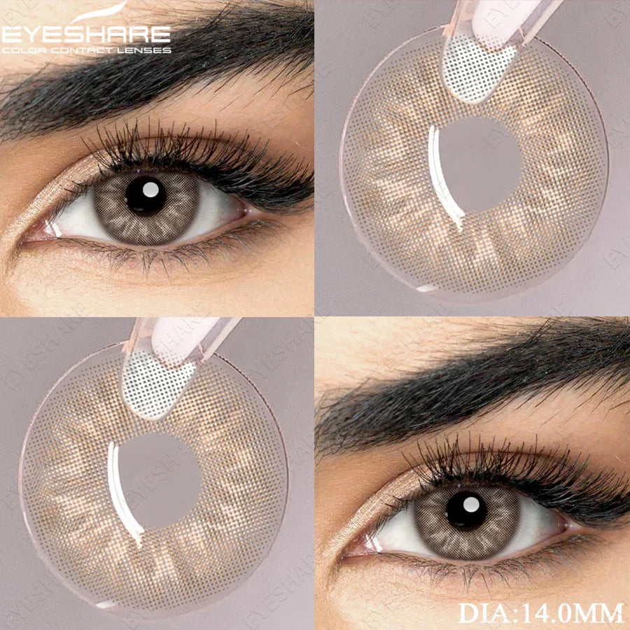 Blue Contact Lenses Colored Contacts for Eyes 1 pair Brown Eye Lenses Gray Lenses Yearly Cosmetic Makeup Eye Contacts