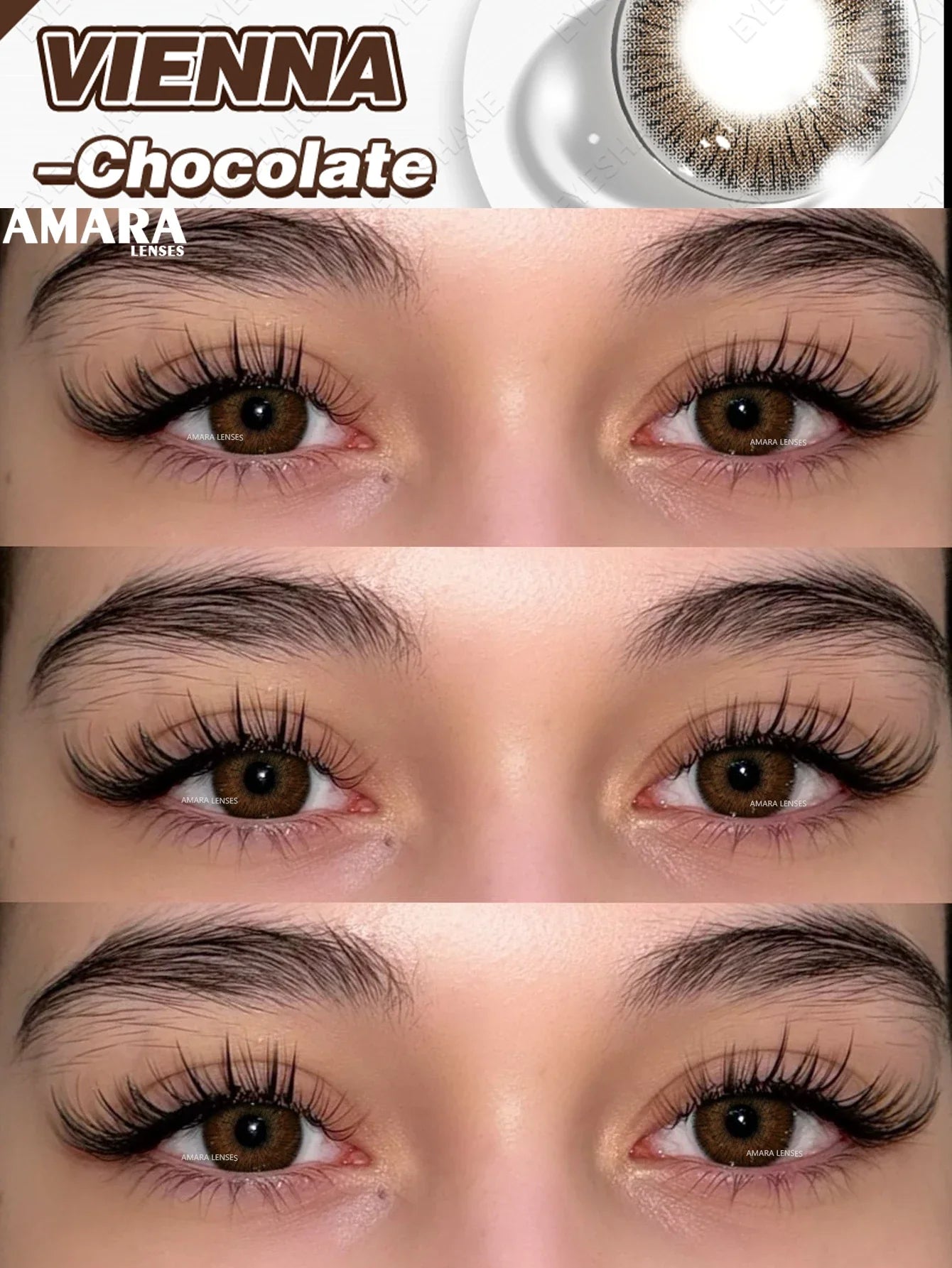 Big Diameter Black Lenses 14.5mm Lenses Colored Contact Lenses for Eyes Big Eye Lenses Natural Look Brown Lenses
