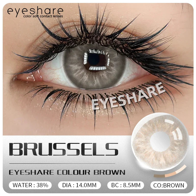 2Pcs Colored Contact Lenses for Eyes Natural Blue Eyes Lenses Gray Pupils High Quality Green Contacts Yearly Disposable