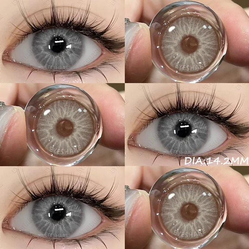 2pcs Colored Contact Lenses Natural Look Brown Eye Lenses Gray Contact Blue Lenses Fast Delivery Green Eye Lenses