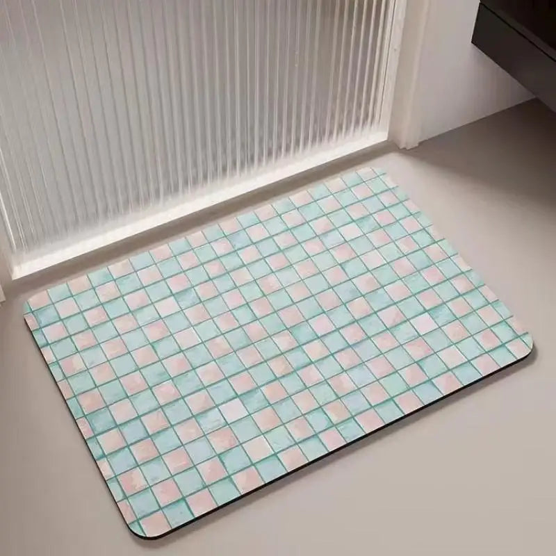 Dopamine Diatom Mud Bathroom Floor Mat Carpet Toilet Door Absorbent Quick Drying Anti Slip Foot Mat Kitchen Door Mat
