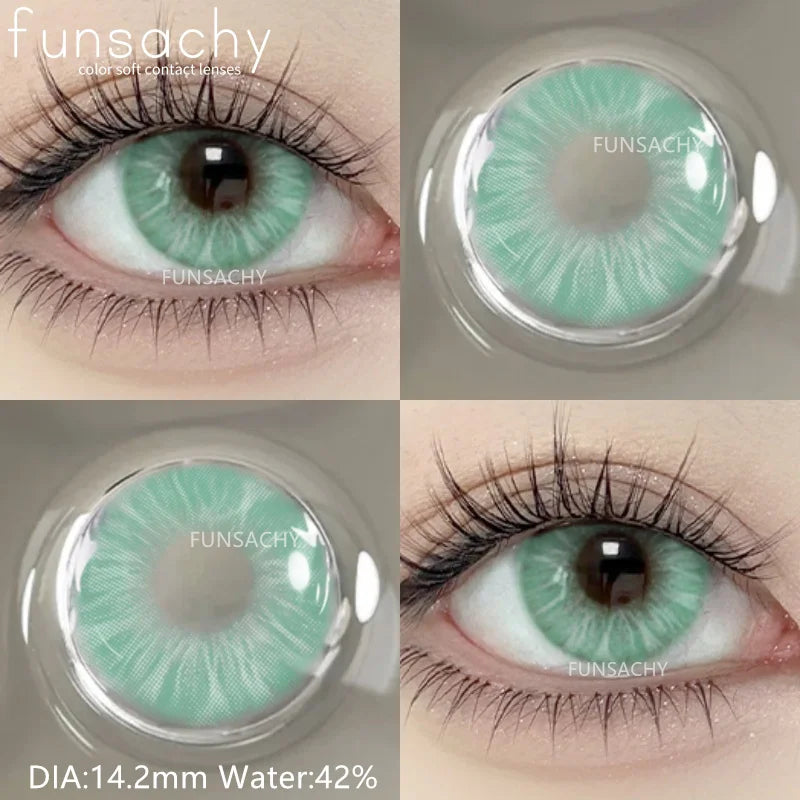 1pair Natural Color Contact Lenses for Eyes Blue Eye Lens Gray Lenses Fashion Korean Beauty Pupils Yearly Makeup Lens