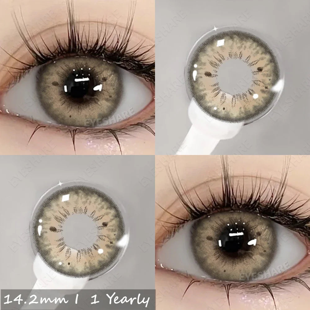 2pcs Natural Color Contact Lenses for Eyes Gray Lenses Colorcont Korean Lenses Yearly Beauty Brown Eye Contacts Lens