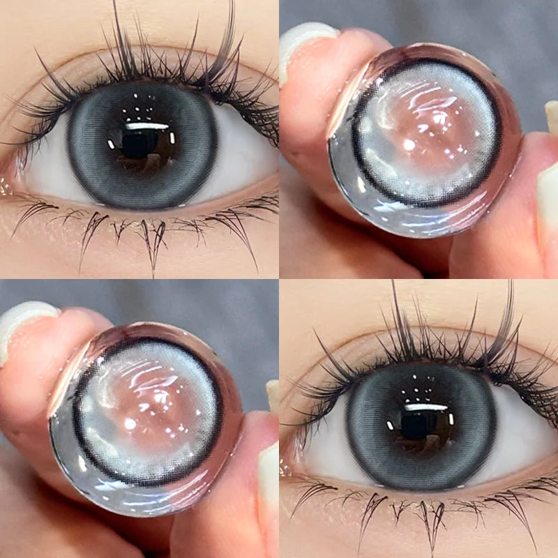 1Pair Color Contact Lens Blue Pupils High Quality Cosmetic Gray  Green Degrees Lenses Makeup Brown Eye