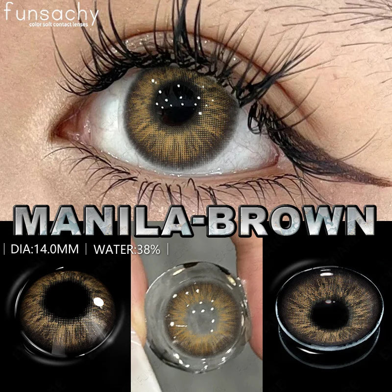 Cosmetics Color Contact Lenses 1pair Brown Color Lens Fashion Lenses Korean Lenses Grow Eye Big Eye Lens Gray Contacts