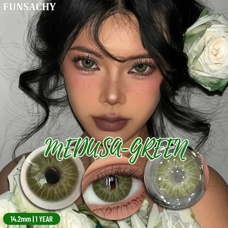 1 Pair Colorful Contact Lenses Natural Eye Makeup Contacts Lens for Eyes Korean Soft Lens Cosmetic Pupils Color Eye Len