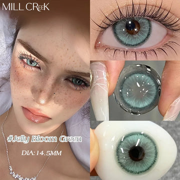 2PCS Hot Sales Contact Lenses Colored Pupils for Eyes with Graduation Prescription Green Eyes Beauty Contact Lenses