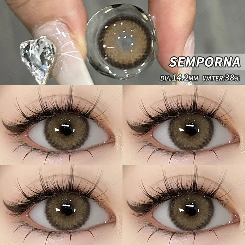 1pair Colored Contact Lenses Yearly Natural Look Brown Lenses Gray Contacts Blue Lenses Fast Delivery Green Eye Lenses