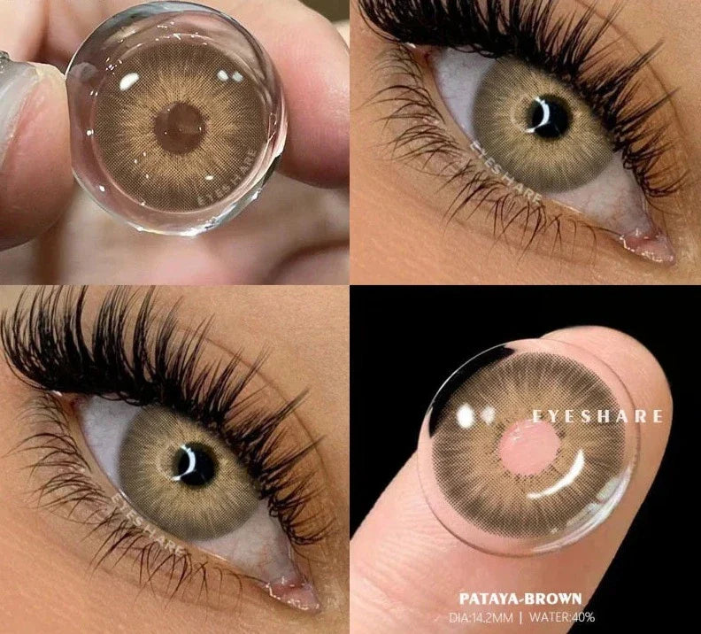 2pcs Colored Contact Lenses for Eyes Brown Eye Lenses Gray Pupils Lens Green Eye Contacts Blue Eye Lenses