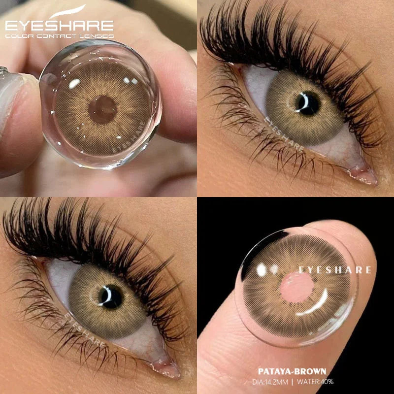 1pair Natural Colored Contacts Lenses for Eyes Blue Eyes Lenses Green Contacts Yearly Beautiful Pupil Eyes Contact Lens