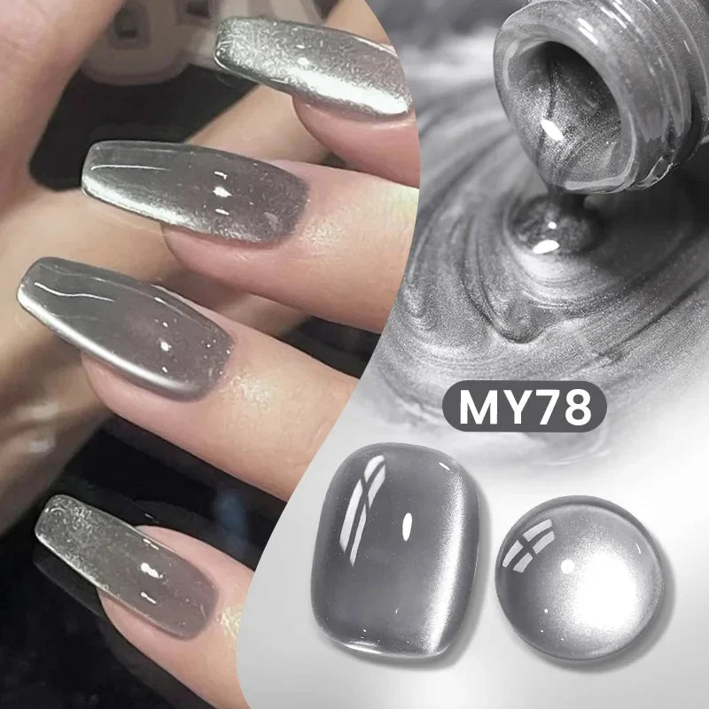 Pink Light Flow Cat Magnetic Gel Nail Polish 10ml Holographics Shining Line Magnetic Long Lasting DIY Salon Varinsh