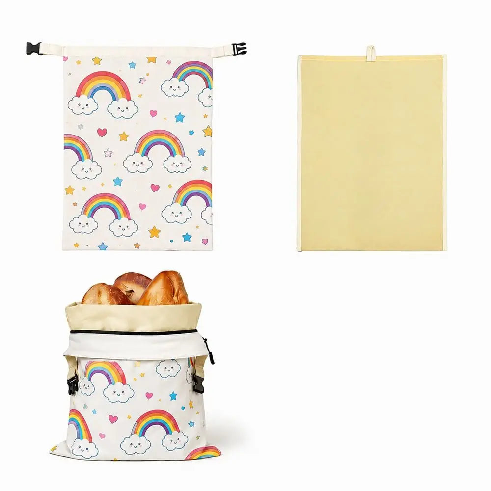 Reusable Beeswax Bread Bags Lock Closure Large Capacity Sourdough Bread Bags Freshness Preservation Beeswax Coated