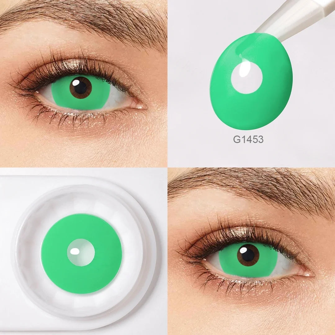 17mm Halloween Contact Lenses For Cosplay Contact Lenses Red Fluorescent Lenses Luminous Contact Lenses Yearly