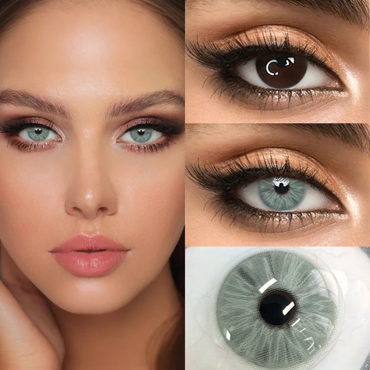 Metcolor Blue Colored Contacts 2Pcs Half-Year Small Pupil Prescription Soft Cosmetic Lenses